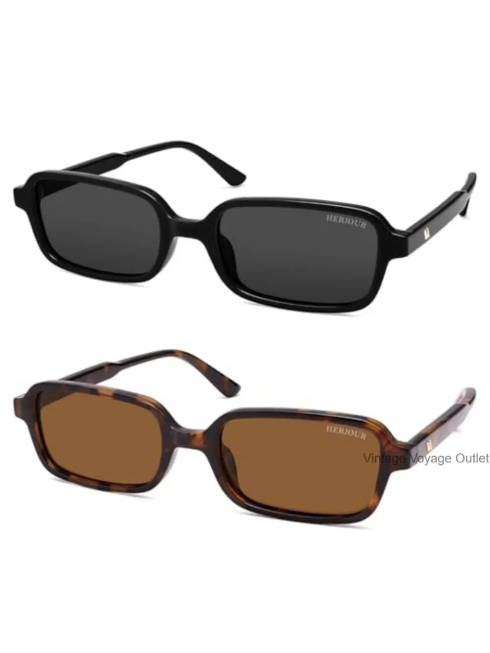 Polarized Rectangle Sunglasses 99% UV Protection Ultra Light